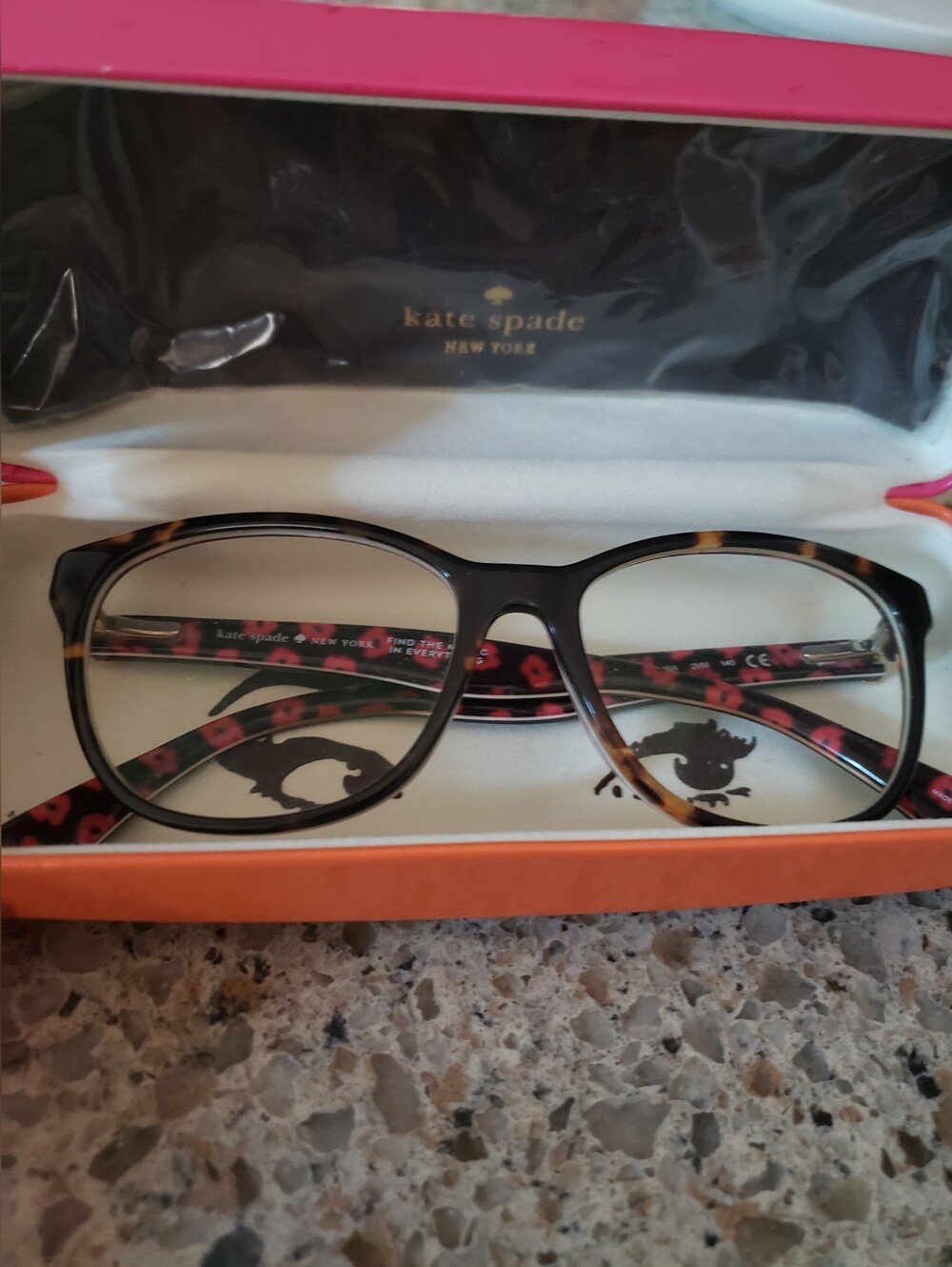 Kate Spade ATALINA 2VM Havana Pattern 140 Women's Eyewear Glasses EUC Frames